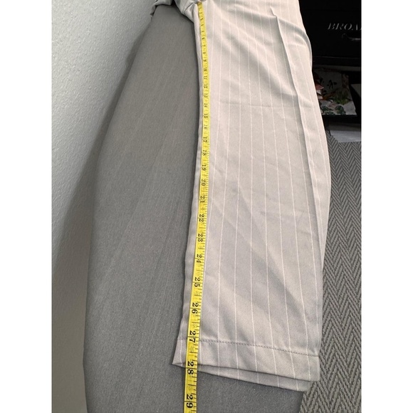 Gray Pinstripe Wide Leg  Pants 20W, High Rise, Classic Office Career Trousers - Picture 8 of 9